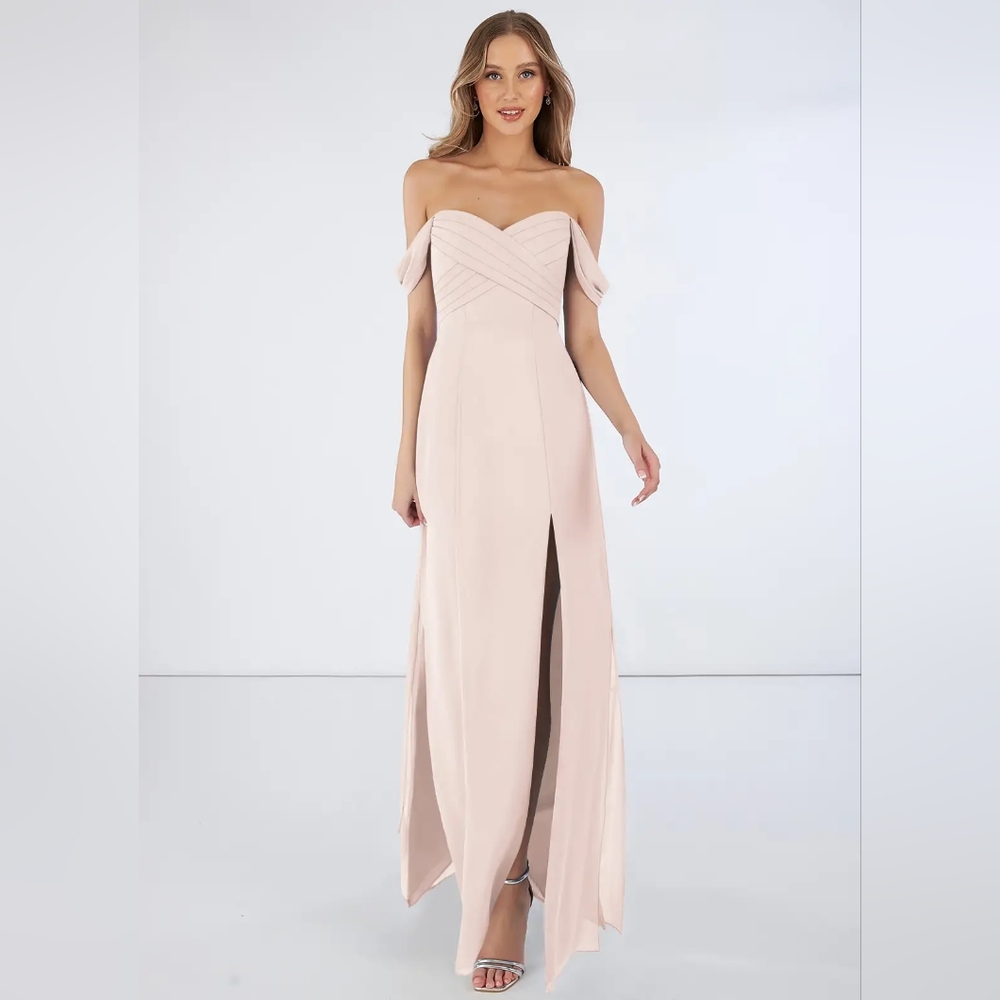Azazie Joretta Bridesmaid Dress | Rose Petal | Size A2